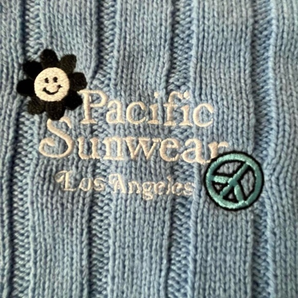 Blue PacSun knitted sweater #skater #pacsun #peace #oversized - Picture 2 of 6